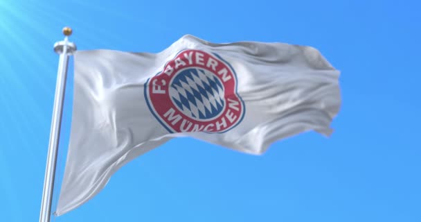Zászló Fcb Bayern München Németország Integetett Hurok — Stock videók