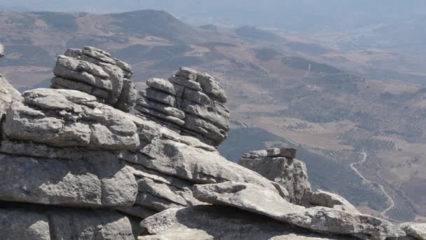 Rocce Carsiche Nell Antequera Torcal Spagna — Video Stock