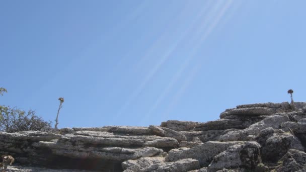 西班牙托尔卡 安泰克拉的岩溶岩石 — 图库视频影像