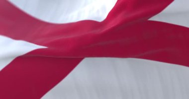 Alabama eyaleti bayrağı, Birleşik Devletler bölgesi, rüzgar dalgalanması - döngü