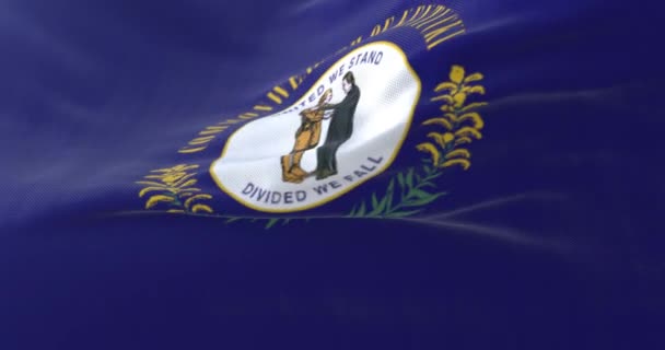 Bandiera Dello Stato Americano Del Kentucky Regione Degli Stati Uniti — Video Stock