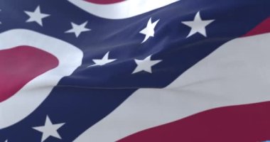 Amerikan bayrağı Ohio, Amerika Birleşik Devletleri 'nin bayrağı. Döngü