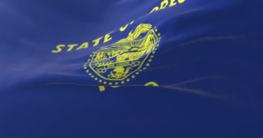 Amerika Birleşik Devletleri 'nin Oregon eyaleti bayrağı. Döngü