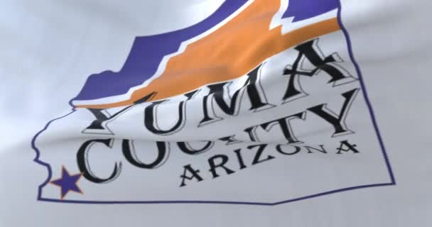 Drapeau Comté Yuma État Arizona États Unis Amérique Boucle — Video