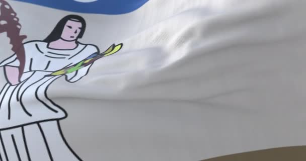 Flagge Von Yolo County Kalifornien Vereinigte Staaten Schleife — Stockvideo