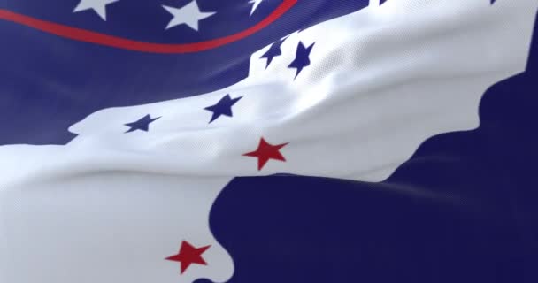 Bandeira Condado Washington Estado Ohio Estados Unidos América Loop — Vídeo de Stock