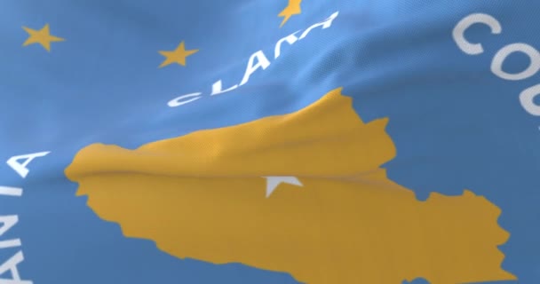 Σημαία Κομητείας Santa Clara Πολιτεία Της Καλιφόρνια Ηνωμένες Πολιτείες Της — Αρχείο Βίντεο