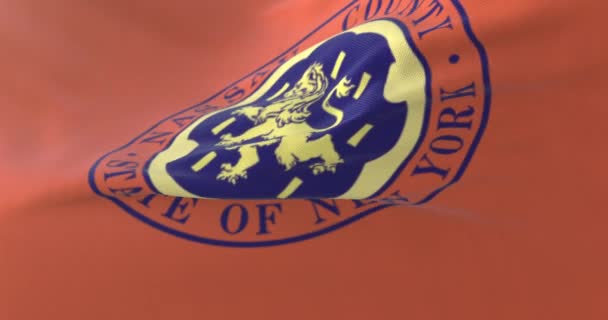 ธงเทศมณฑล Nassau วยอร สหร ฐอเมร — วีดีโอสต็อก