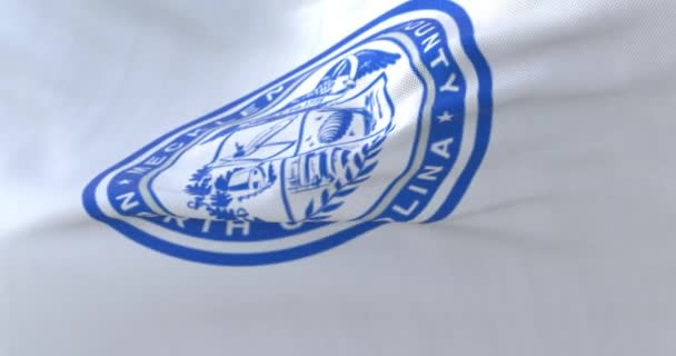 Mecklenburg County Flag State North Carolina Spojené Státy Americké Loop — Stock video