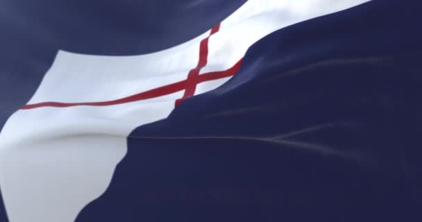 Прапор Округу Лукас Штат Огайо Сполучені Штати Америки Кільце — стокове відео