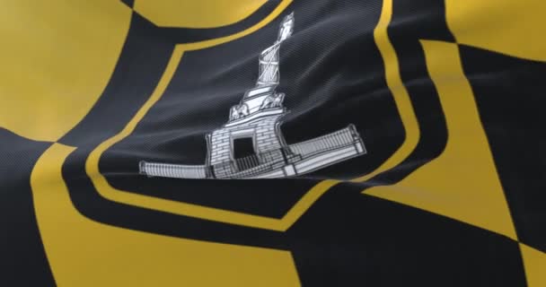 Bandera Baltimore Ciudad Maryland Estados Unidos América Loop — Vídeo de stock