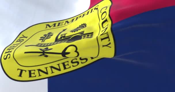 Vlajka Memphisu City Tennessee Spojené Státy Americké Loop — Stock video