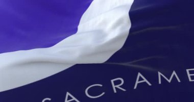 Sacramento şehir bayrağı, ABD veya Amerika Birleşik Devletleri - döngü