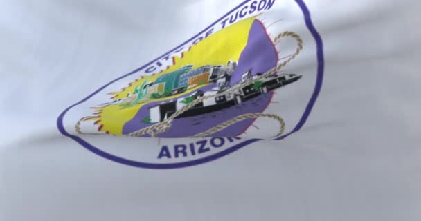 ธงเม Tucson องของสหร ฐอเมร กาหร อสหร ฐอเมร — วีดีโอสต็อก