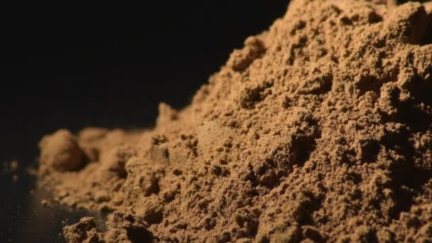 Pile Powder Cinnamon Rotating — Stock Video