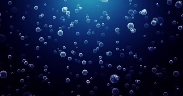 Levegő Buborékok Víz Alatt Megy Fel Hurok — Stock videók