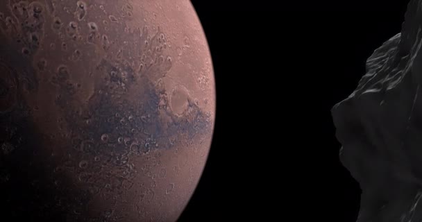 Meteorit Überfliegt Mars Planeten — Stockvideo