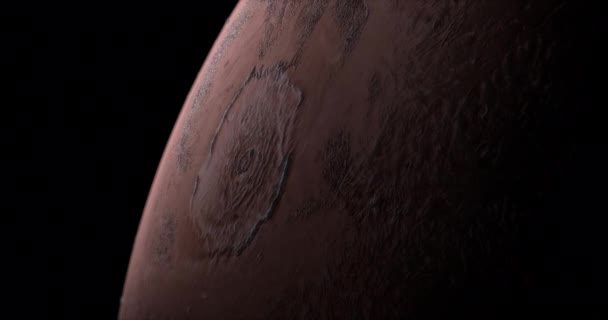 Olympus Mons Auf Dem Mars Planeten — Stockvideo