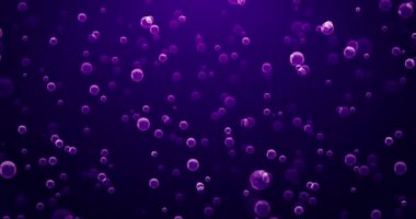 Fışkırtmalar menekşe arkaplanında menekşe kabarcıkları, döngü