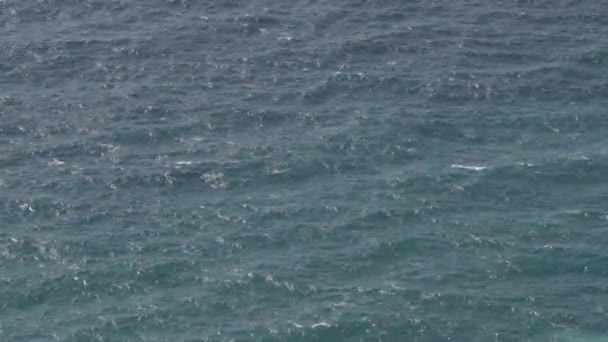 Γαλάζια Θάλασσα Τραχιά Κύματα — Αρχείο Βίντεο