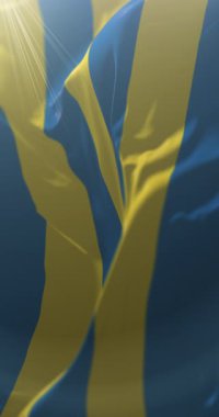 Slovakya, Trnava Bölgesi bayrağı. Döngü. 4K Dikey