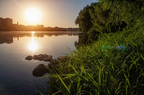Beautiful Scenery Dniester River Mohyliv Podolsk — Stock Photo, Image