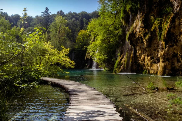 Bela Vista Parque Nacional Dos Lagos Plitvice Croácia — Fotografia de Stock