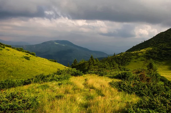 Beautiful Mountains Blue Sky Carpathians Ukraine — Stock Photo, Image