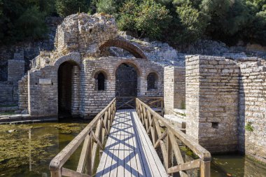 Butrint - historiac merkezi bir dünya mirası olarak Unesco altında korunmaktadır. Sarande, Arnavutluk.