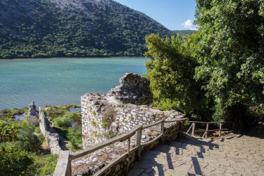 Butrint - historiac merkezi bir dünya mirası olarak Unesco altında korunmaktadır. Sarande, Arnavutluk.