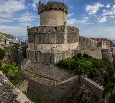 Dubrovnik'in, kıyma kale için genel bakış. Hırvatistan.