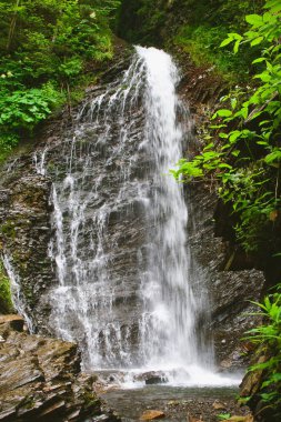 Karpatlar Zhenetskyi Huk şelale. Ukrayna