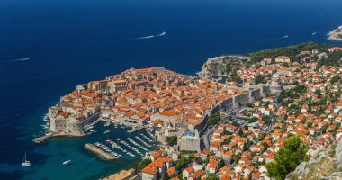 Hırvatistan 'ın eski Dubrovnik kentine genel bakış