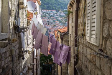 Hırvatistan 'ın eski Dubrovnik kentine genel bakış.