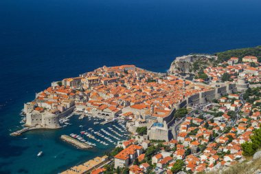 Hırvatistan 'ın eski Dubrovnik kentine genel bakış