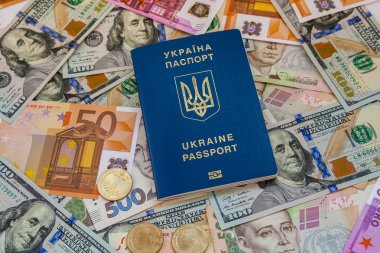 Ukrayna pasaportu ve banknot