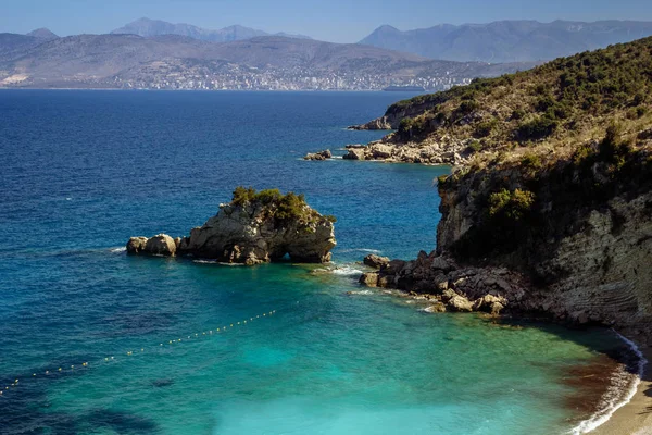 Beautiful Beach Holiday Albania Ionian Sea — Stock Photo, Image