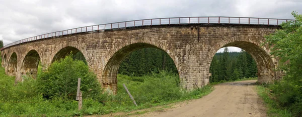 Velha Ponte Austríaca Nos Cárpatos Ucrânia — Fotografia de Stock