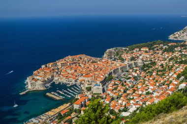 Hırvatistan 'ın eski Dubrovnik kentine genel bakış.