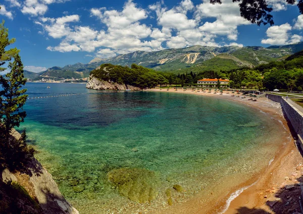 Красиві Пляжі Узбережжі Адріатичного Моря Чорногорія — стокове фото