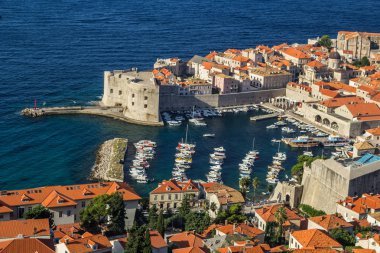 Hırvatistan 'ın eski Dubrovnik kentine genel bakış.