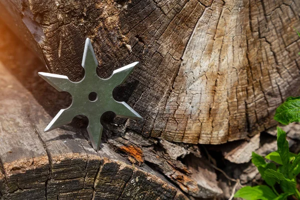 Shuriken (throwing star), traditional japanese ninja cold weapon