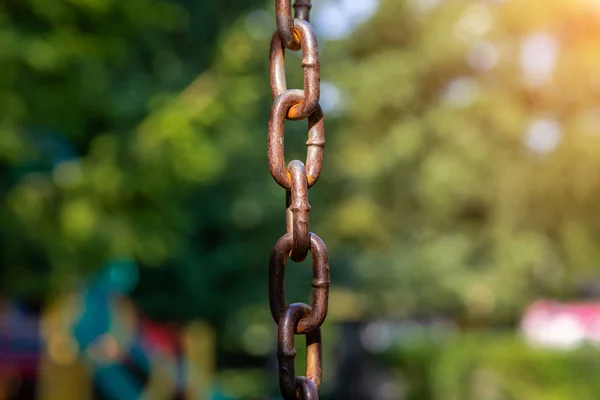 Stahlkette im Hintergrund. Motivator — Stockfoto