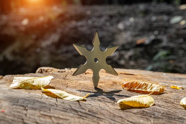 Shuriken (throwing star), traditional japanese ninja cold weapon