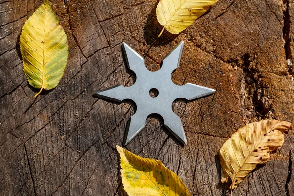 Shuriken (throwing star), traditional japanese ninja cold weapon