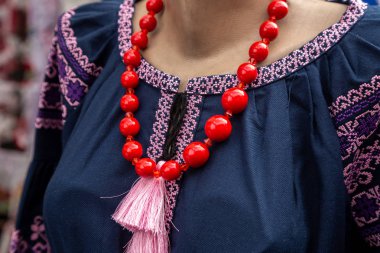 Vyshyvanok Geçit Töreni'nde geleneksel Ukrayna giysileri. natio