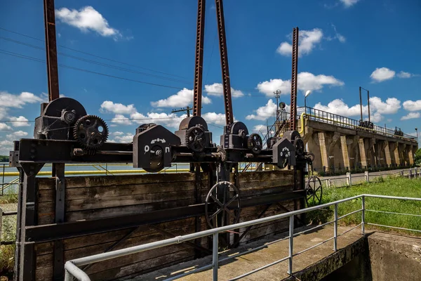 Altes Wasserkraftwerk Der Fluss Des Wassers Ukraine — Stockfoto