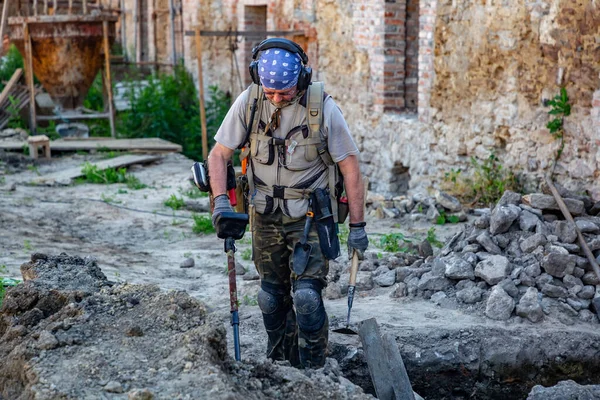 Medzhybizh Ukraine July 2020 Archaeologists Conducting Excavations Territory Fortress — Stock Photo, Image