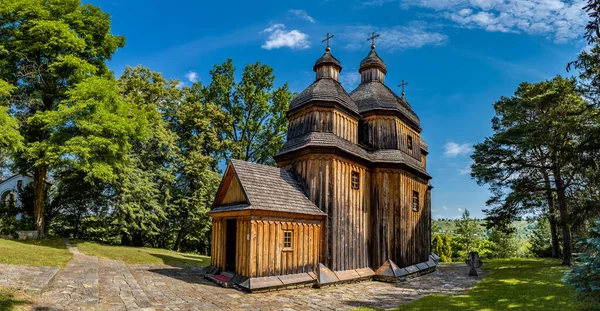 Стара Дерев Яна Церква Україні Подорожі Україну — стокове фото