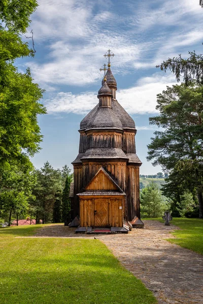 Gamla Träkyrkan Ukraina Resor Ukraina — Stockfoto